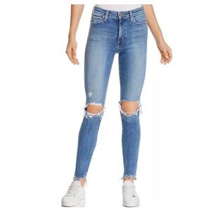 Joe's Jeans The Charlie High Rise Ankle Skinny Raw Chewed Hem Jeans / Kiara Wash